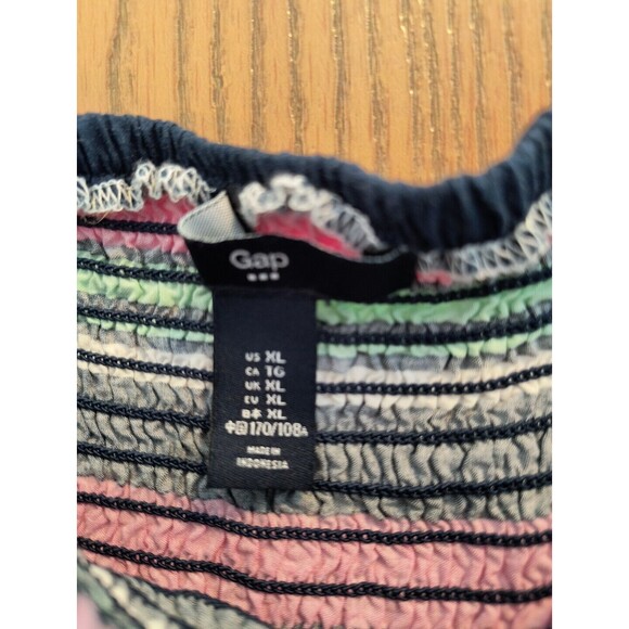 Gap Dress Womens Extra Large Multicolor Strapless Striped Long Length Dress - Picture 4 of 5